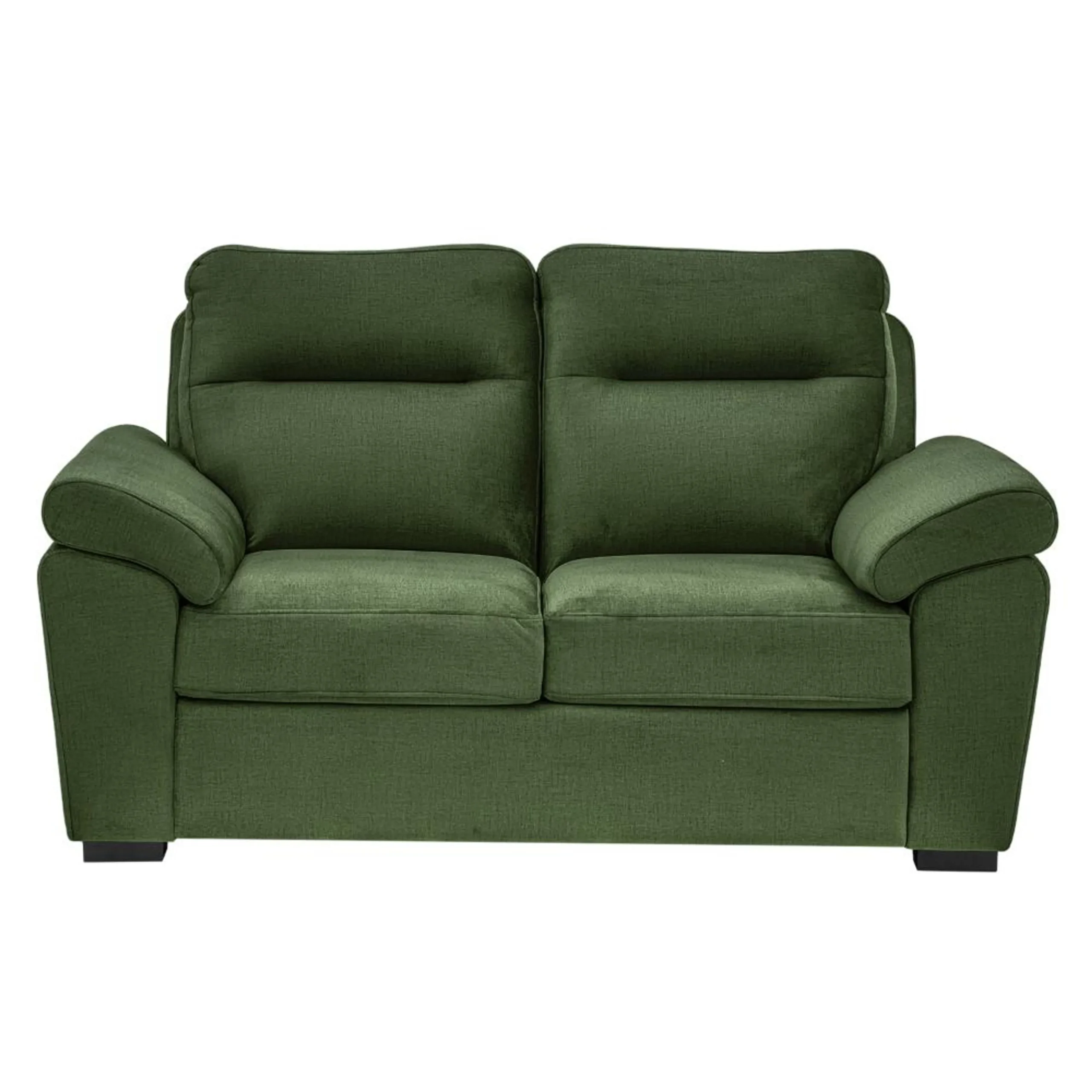 Ojas 2 Seater Sofa Green premium fabric modern sofa by Vassio