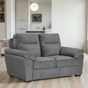 Ojas 2 Seater Sofa Grey premium fabric modern sofa by Vassio