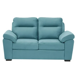 Ojas 2 Seater Sofa Light Blue premium fabric modern sofa by Vassio