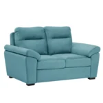 Ojas 2 Seater Sofa Light Blue premium fabric modern sofa by Vassio