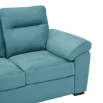 Ojas 2 Seater Sofa Light Blue premium fabric modern sofa by Vassio