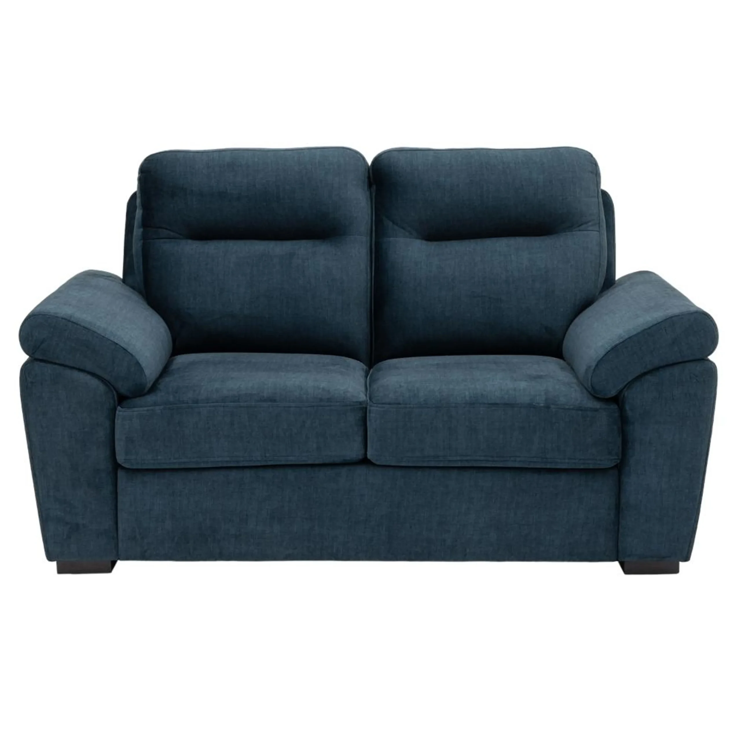 Ojas 2 Seater Sofa Navy Blue premium fabric modern sofa by Vassio