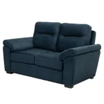 Ojas 2 Seater Sofa Navy Blue premium fabric modern sofa by Vassio