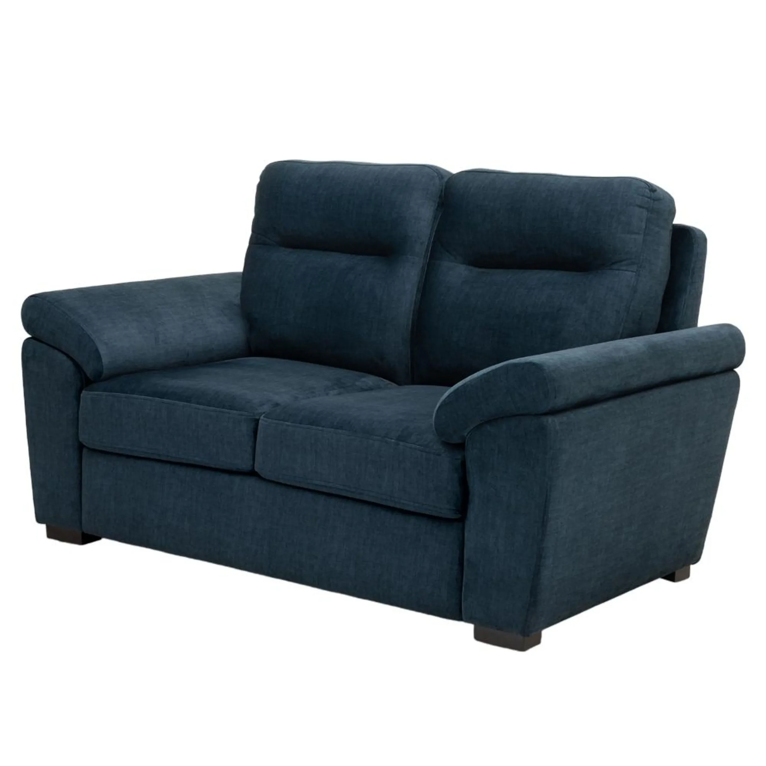 Ojas 2 Seater Sofa Navy Blue premium fabric modern sofa by Vassio