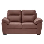 Ojas 2 Seater Sofa Brown premium fabric modern sofa by Vassio