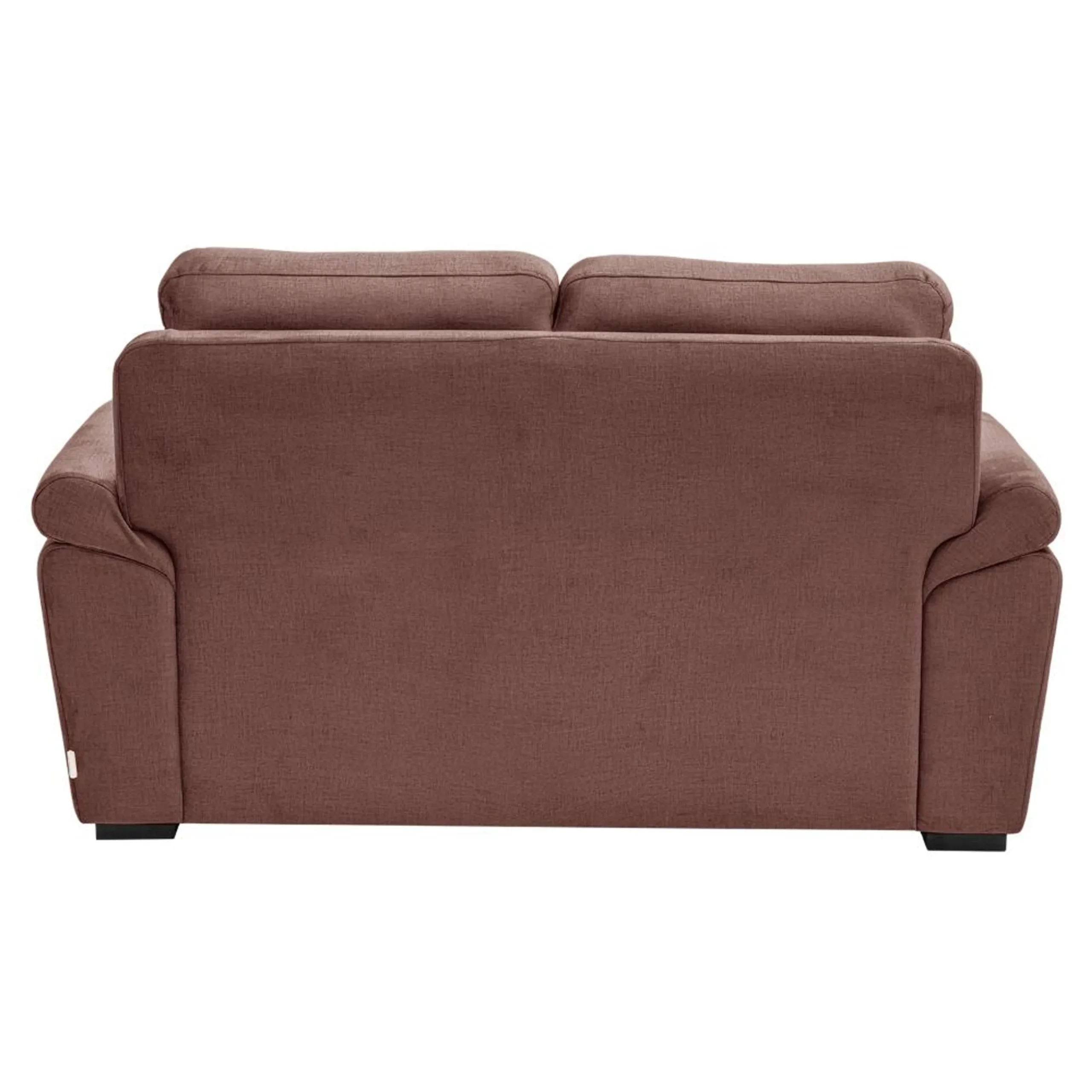 Ojas 2 Seater Sofa Brown premium fabric modern sofa by Vassio