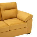 Ojas 2 Seater Sofa Yellow premium fabric modern sofa by Vassio