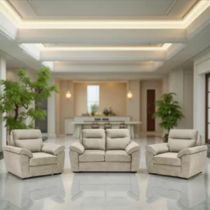 Ojas 2+1+1 Seater Sofa Set Beige – Premium Sofa by Vassio