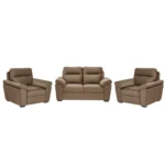 Ojas 2+1+1 Seater Sofa Set Camel Brown – Premium Sofa by Vassio