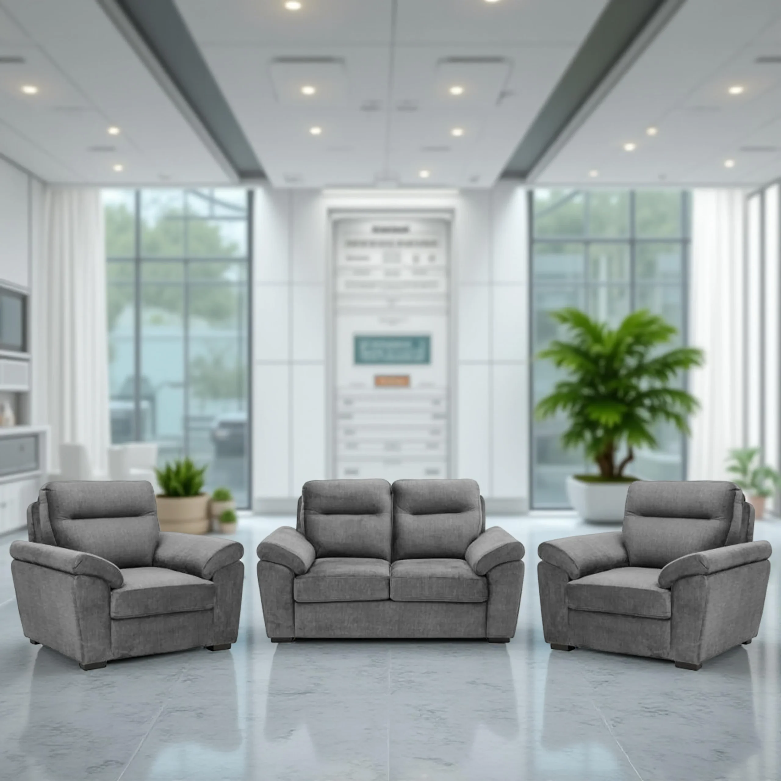 Ojas 2+1+1 Seater Sofa Set Dark Grey – Premium Sofa by Vassio