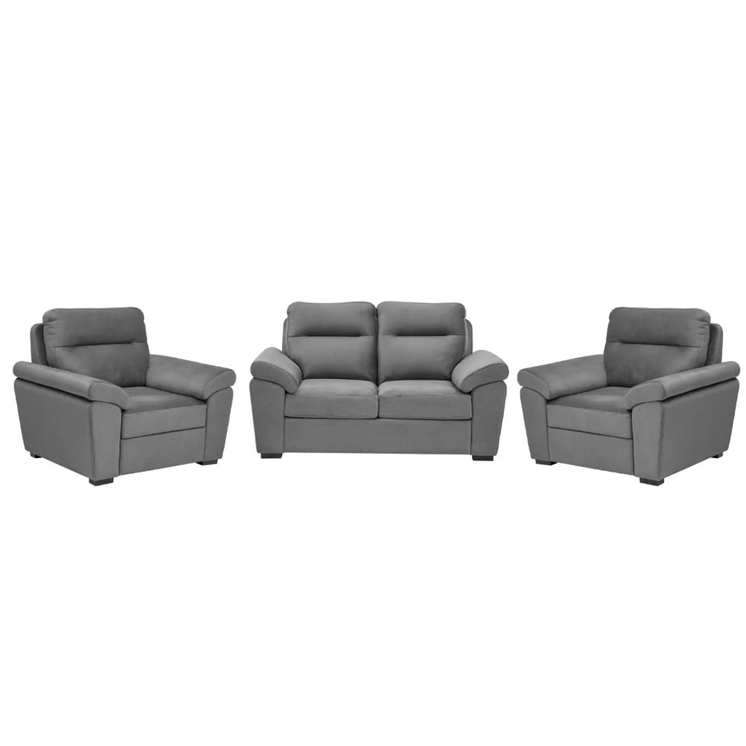 Ojas 2+1+1 Seater Sofa Grey 2 Ojas 2+1+1 Seater Sofa Set Grey – Premium Sofa by Vassio