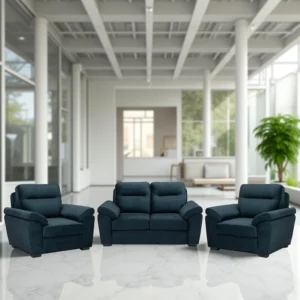 Ojas 2+1+1 Seater Sofa Set Navy Blue – Premium Sofa by Vassio