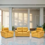 Ojas 2+1+1 Seater Sofa Set Yellow – Premium Sofa by Vassio