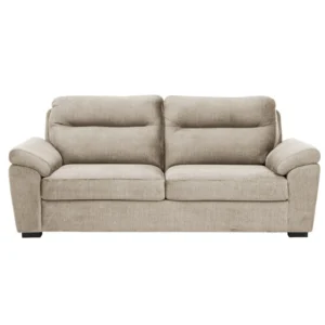 Ojas 3 Seater Sofa Beige premium fabric modern sofa by Vassio