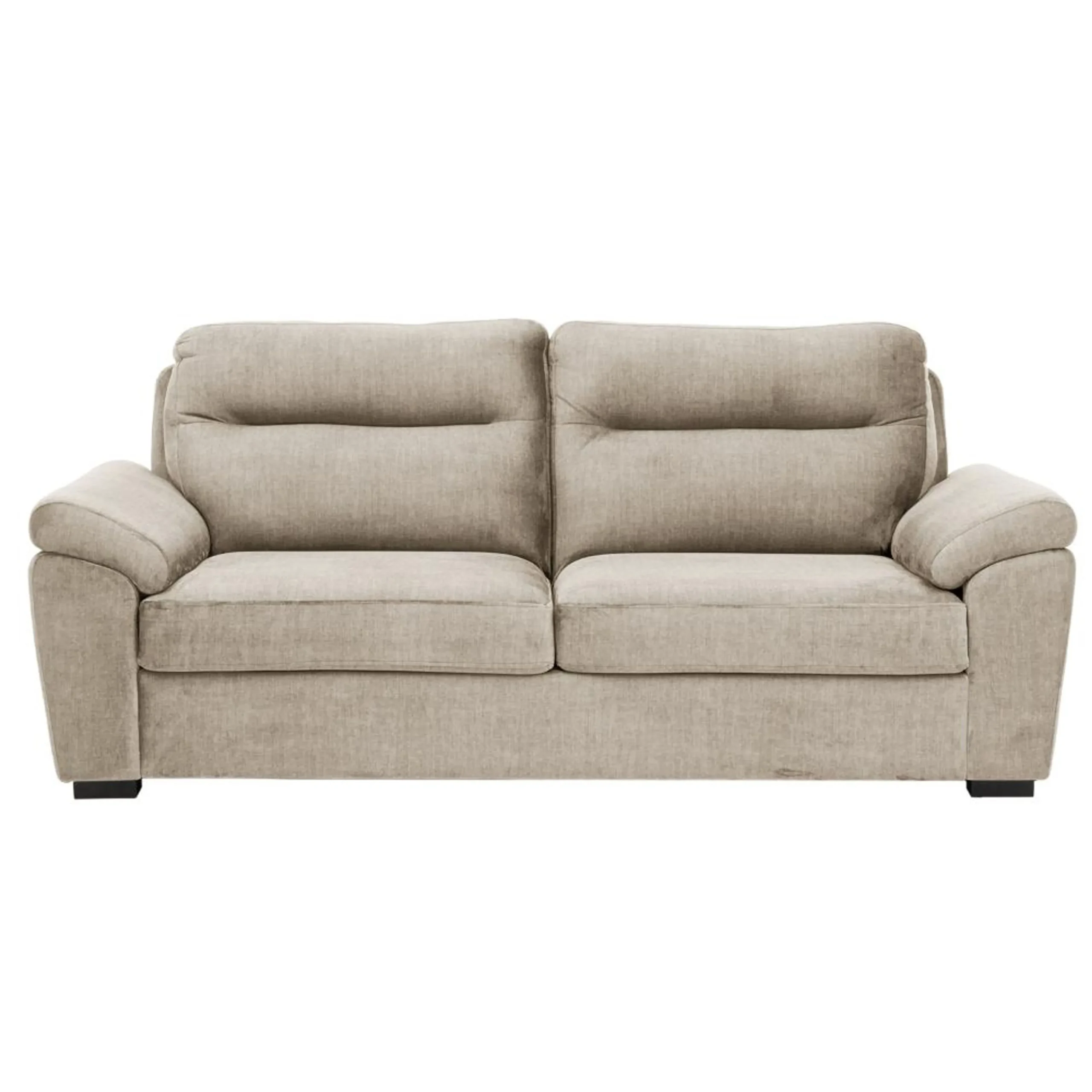 Ojas 3 Seater Sofa Beige premium fabric modern sofa by Vassio