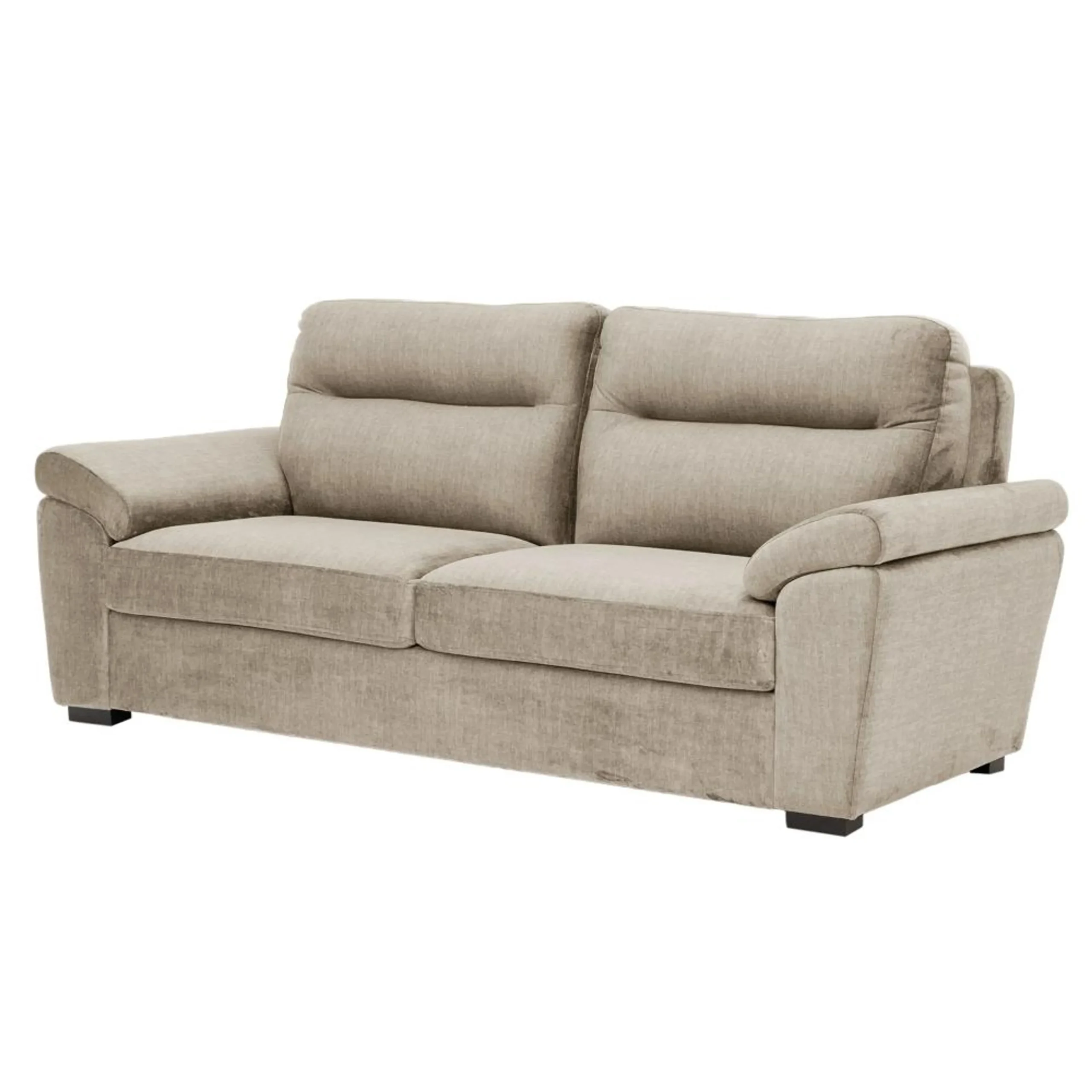 Ojas 3 Seater Sofa Beige premium fabric modern sofa by Vassio