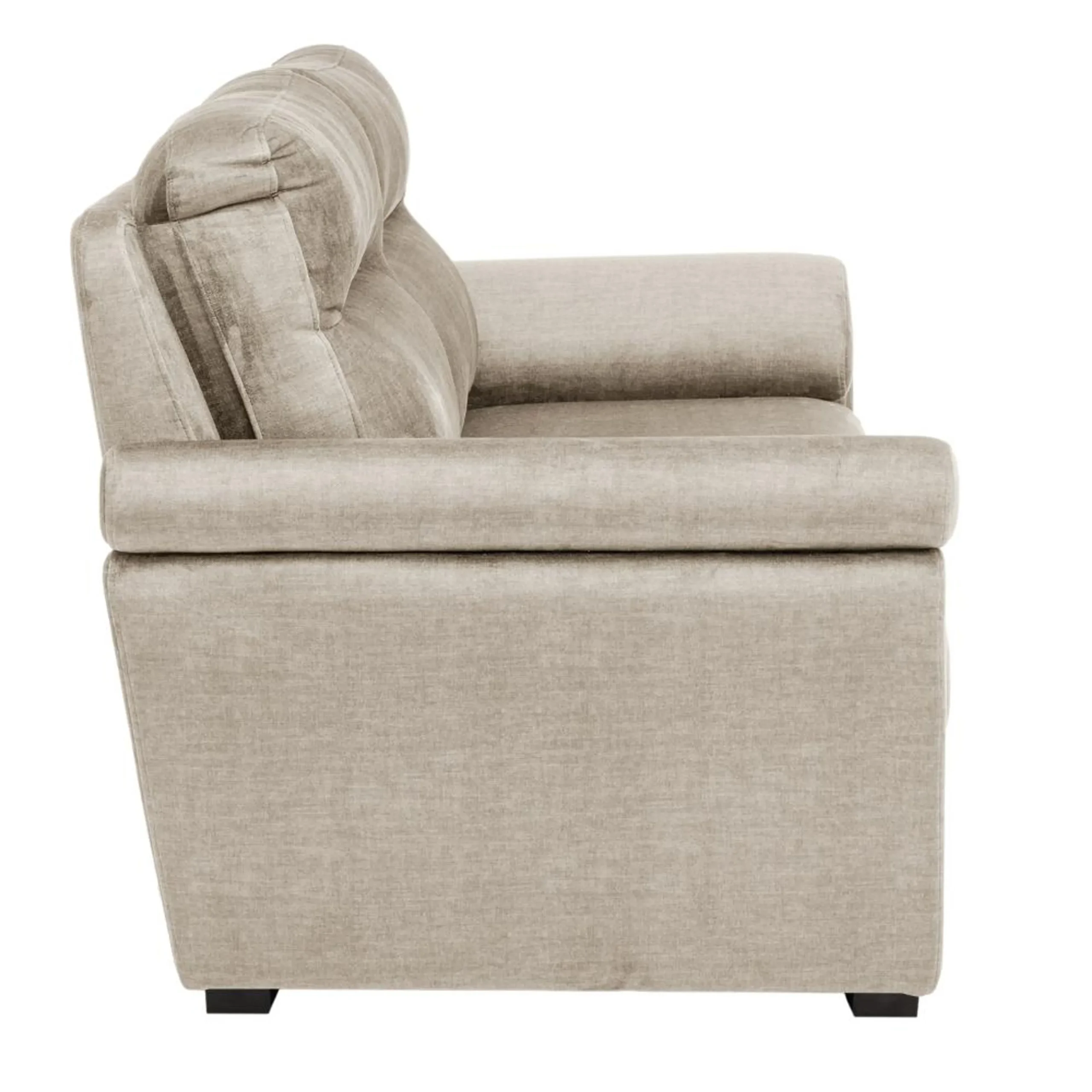 Ojas 3 Seater Sofa Beige premium fabric modern sofa by Vassio