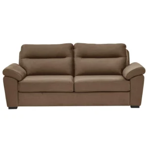 Ojas 3 Seater Sofa Camel Brown premium fabric modern sofa by Vassio