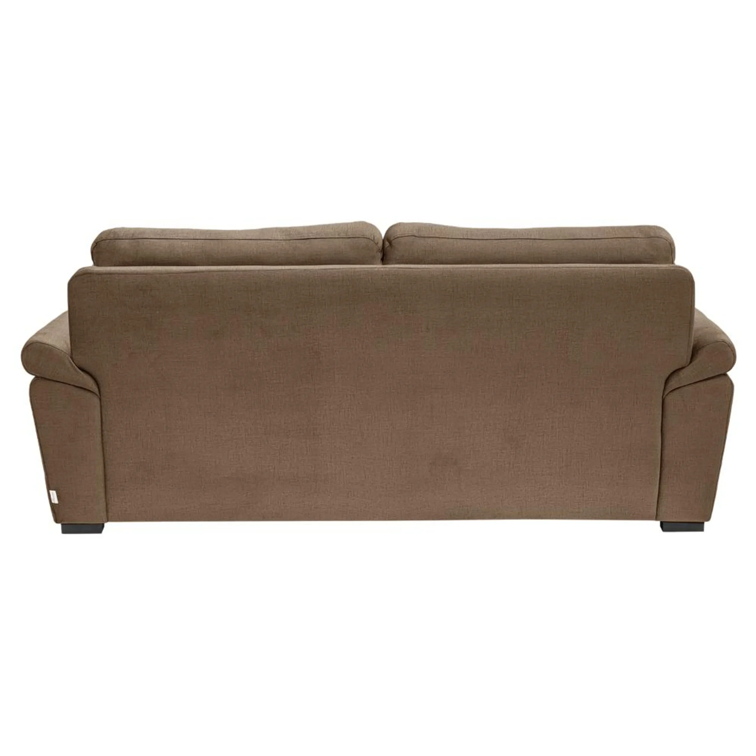Ojas 3 Seater Sofa Camel Brown premium fabric modern sofa by Vassio