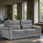 Ojas 3 Seater Sofa Dark Grey premium fabric modern sofa by Vassio