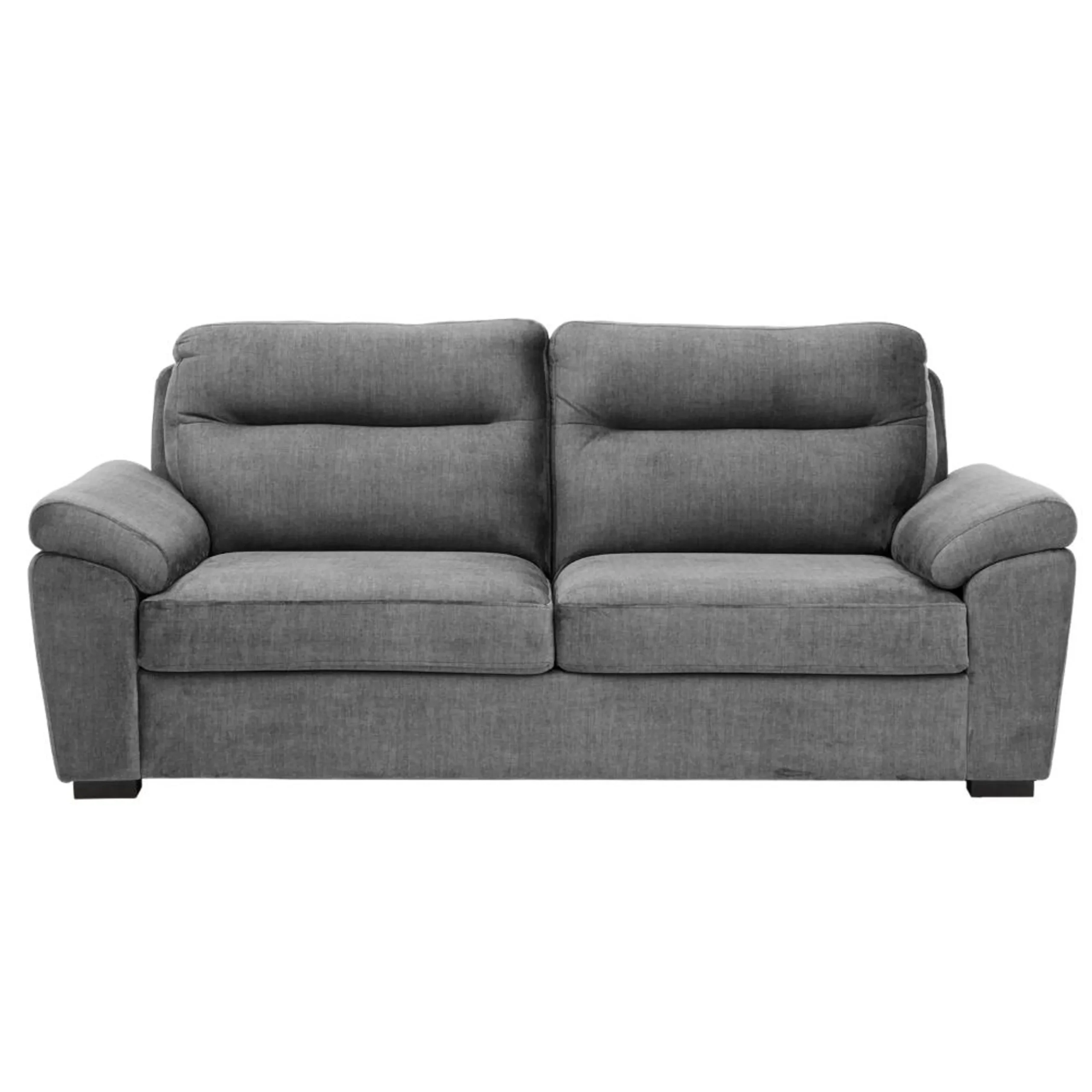 Ojas 3 Seater Sofa Dark Grey premium fabric modern sofa by Vassio