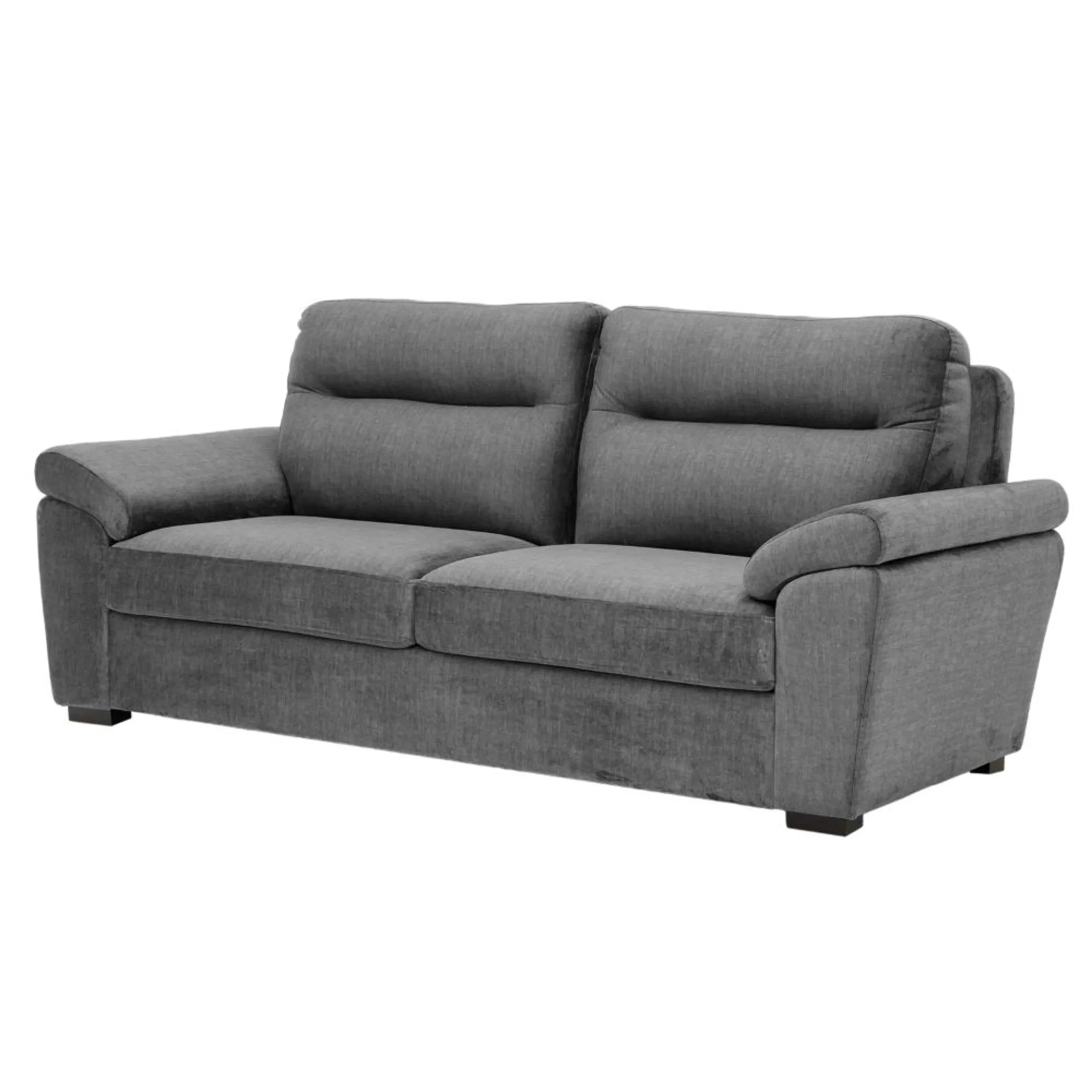 Ojas 3 Seater Sofa Dark Grey premium fabric modern sofa by Vassio