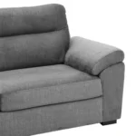 Ojas 3 Seater Sofa Dark Grey premium fabric modern sofa by Vassio