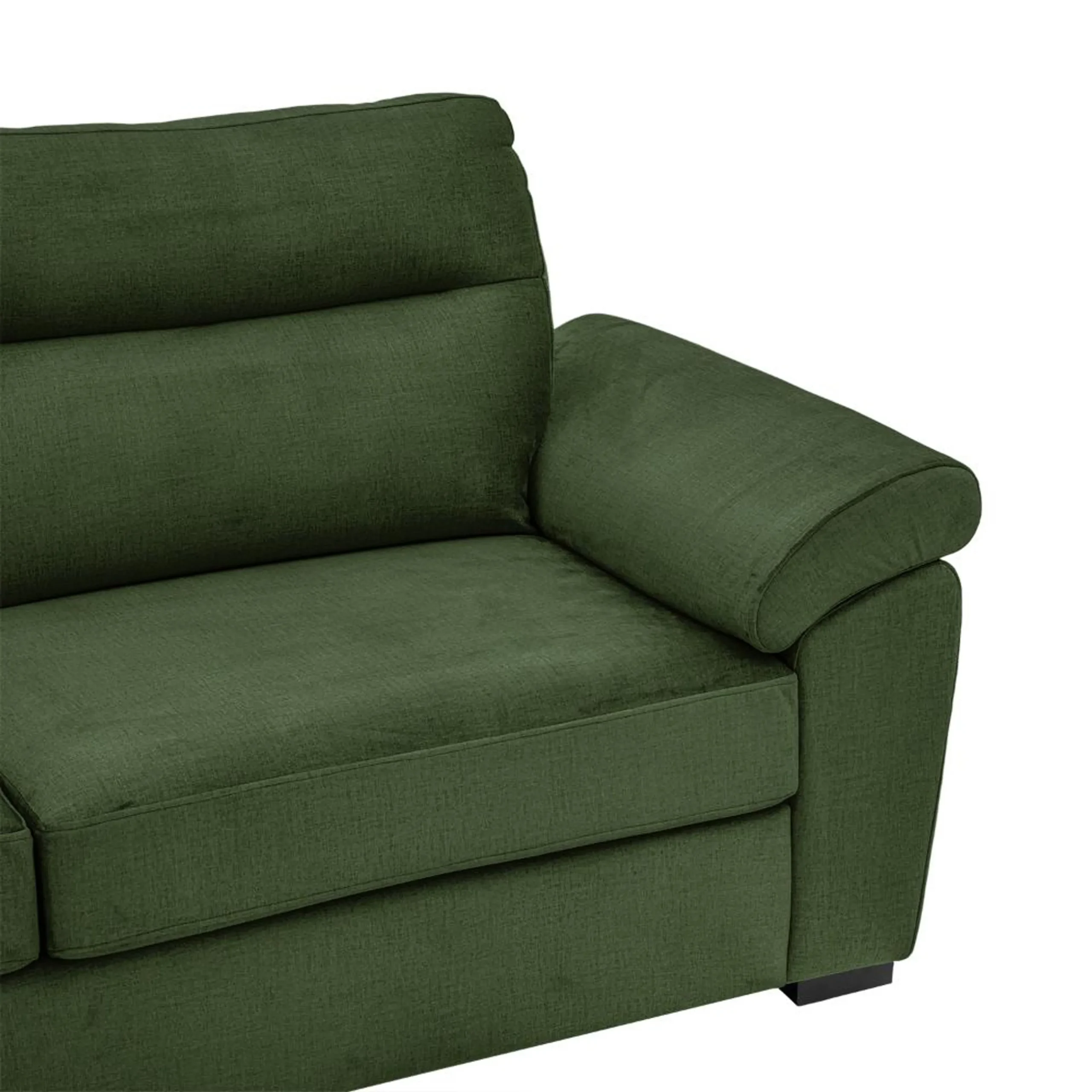 Ojas 3 Seater Sofa Green premium fabric modern sofa by Vassio
