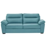 Ojas 3 Seater Sofa Light Blue premium fabric modern sofa by Vassio