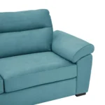 Ojas 3 Seater Sofa Light Blue premium fabric modern sofa by Vassio