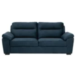 Ojas 3 Seater Sofa Navy Blue premium fabric modern sofa by Vassio
