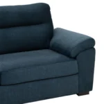Ojas 3 Seater Sofa Navy Blue premium fabric modern sofa by Vassio
