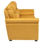 Ojas 3 Seater Sofa Yellow premium fabric modern sofa by Vassio