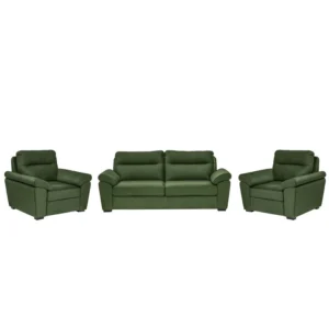 Ojas 3+1+1 Seater Sofa Set Green premium fabric modern design by Vassio