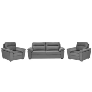 Ojas 3+1+1 Seater Sofa Set Grey premium fabric modern design by Vassio
