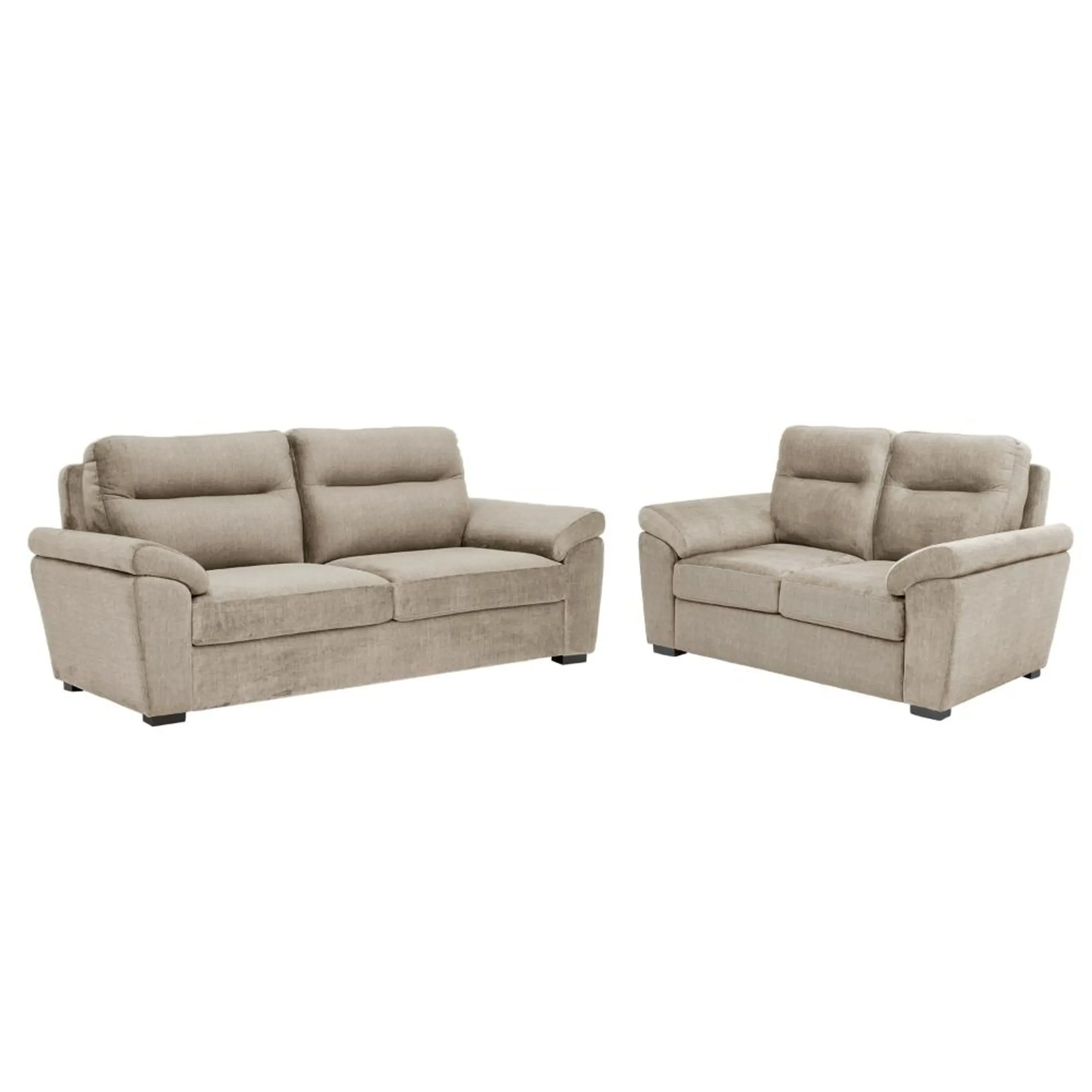 Ojas 3+2 Seater Sofa Set Beige premium fabric modern design by Vassio