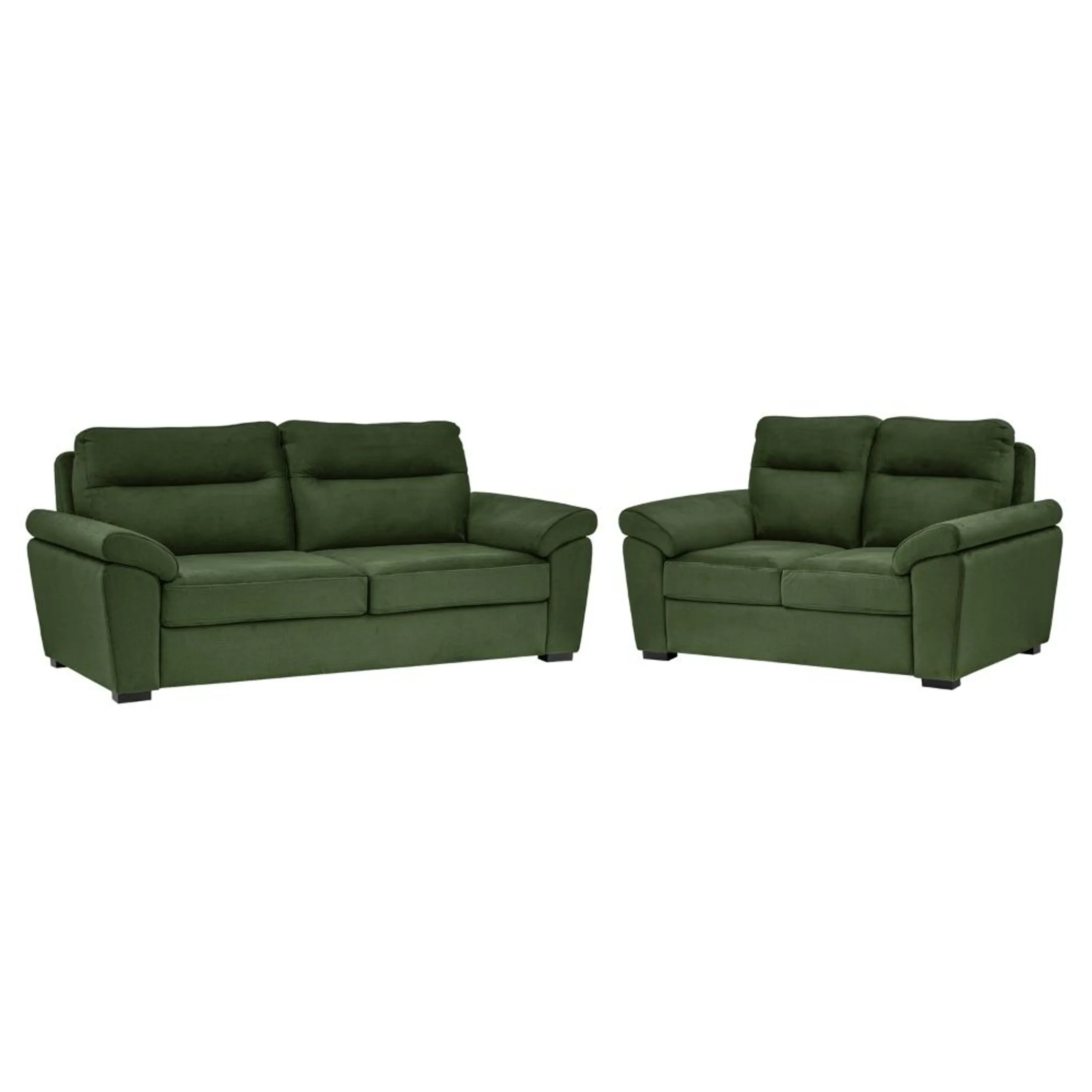Ojas 3+2 Seater Sofa Set Green premium fabric modern design by Vassio