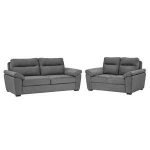 Ojas 3+2 Seater Sofa Set Grey premium fabric modern design by Vassio