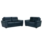 Ojas 3+2 Seater Sofa Set Navy Blue premium fabric modern design by Vassio