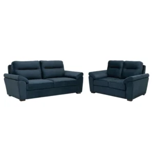 Ojas 3+2 Seater Sofa Set Navy Blue premium fabric modern design by Vassio