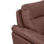 Ojas LHS Sofa Set Brown premium fabric L shape sofa by Vassio