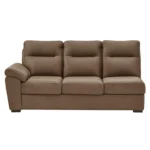 Ojas LHS Sofa Set Camel Brown premium fabric L shape sofa by Vassio