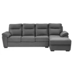 Ojas LHS Sofa Set Grey premium fabric L shape sofa by Vassio