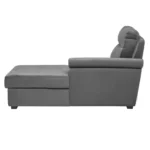 Ojas LHS Sofa Set Grey premium fabric L shape sofa by Vassio