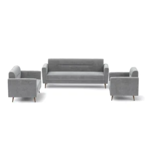 Onza 5 Seater Fabric Sofa Set Online Grey Color
