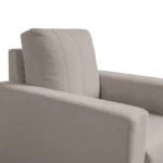 Vassio Zyra 1 Seater Sofa in Beige – Premium Velvet Fabric