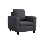 Vassio Zyra 1 Seater Sofa in Grey – Premium Velvet Fabric