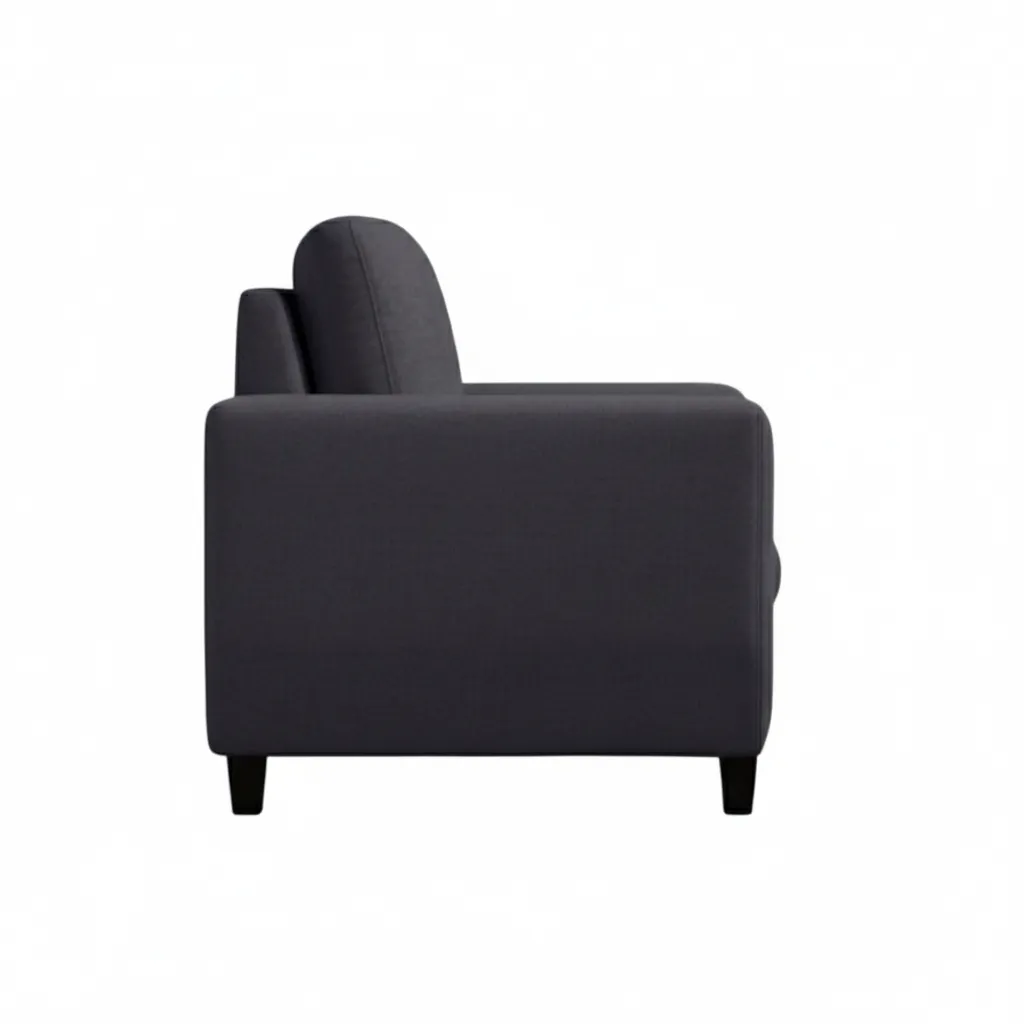 Vassio Zyra 1 Seater Sofa in Grey – Premium Velvet Fabric