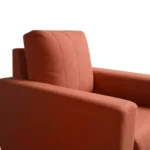 Zyra 1 Seater Sofa in Orange – Premium Velvet Fabric