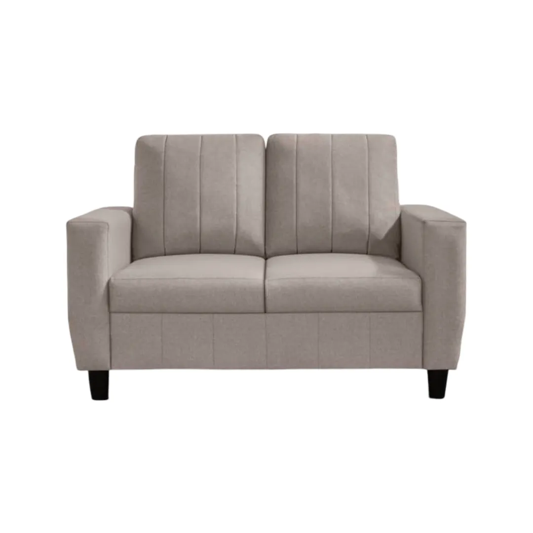 Vassio Zyra 2 Seater Sofa in Beige – Premium Velvet Fabric